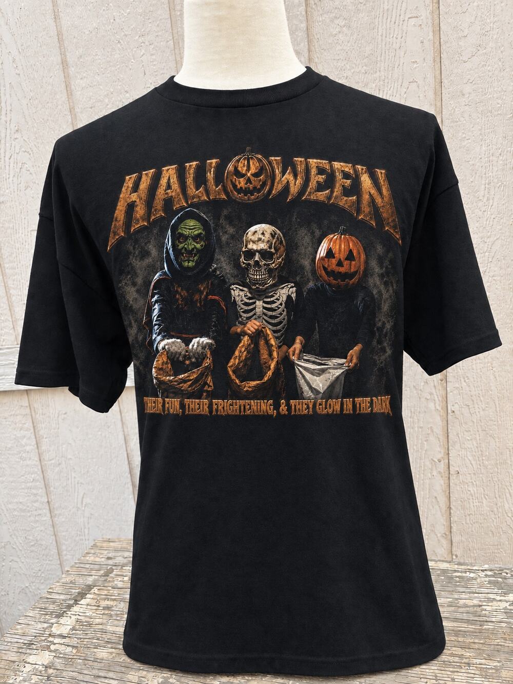 Halloween Black T-Shirt Official Mash Up michael myers